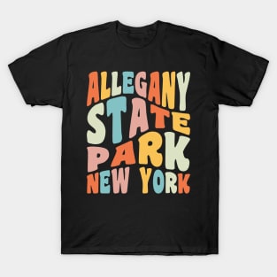 Allegany State Park New York Camping Hiking Retro Vintage T-Shirt